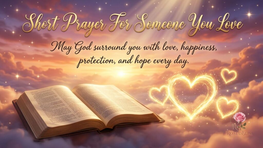 Short Prayer For Someone Special