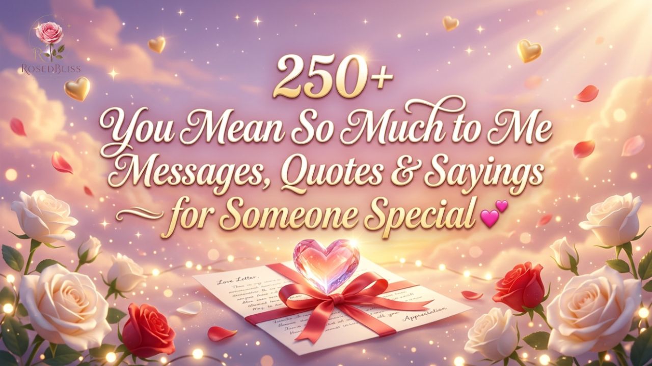 You Mean So Much to Me Messages